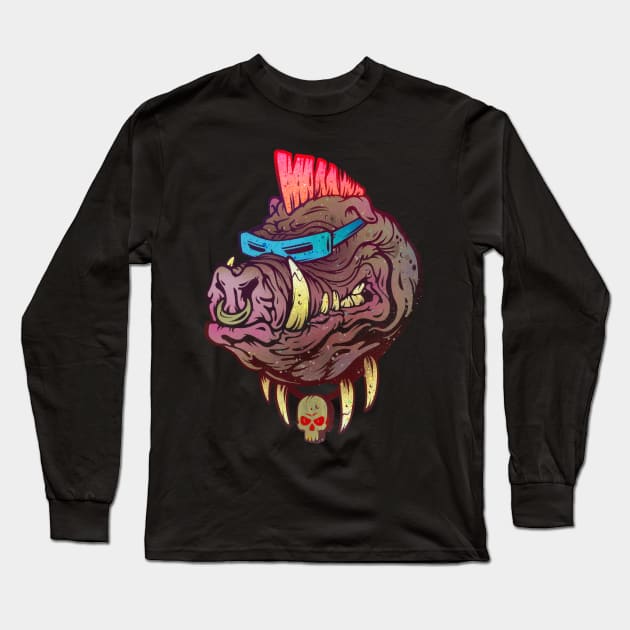 Punk Hog Long Sleeve T-Shirt by BeeryMethod